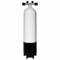 BTS Steel Scuba Tank 18L 230 Bar Twin Valve 2 Fixed Outlets