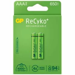 GP BATTERIES LR03 650mAh AAA Rechargeable Batteries 2 Units