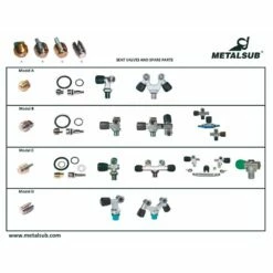 Complete Stem Valve For Model A-B 10 Units -Aqualung Sale metalsub complete stem valve for model a b 10 units 2
