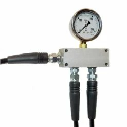 Manifold Block With Gauge Coltri Inlet 2 Outlets