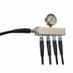 Manifold Block With Gauge Coltri Inlet 4 Outlets