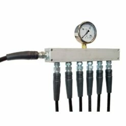 Manifold Block With Gauge Coltri Inlet 6 Outlets